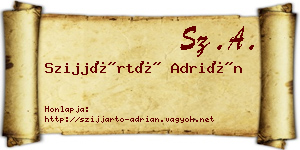 Szijjártó Adrián névjegykártya